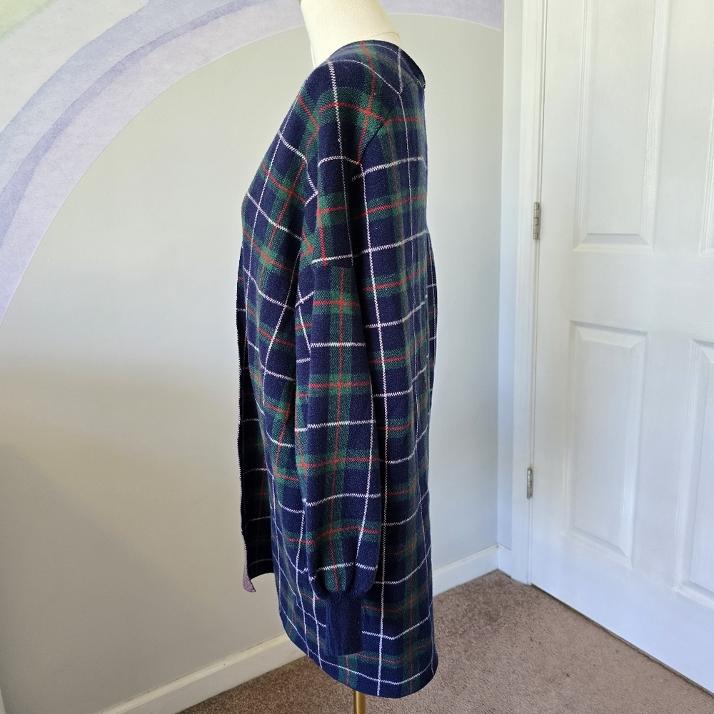 Crown & Ivy | Medium | Plaid Drop Shoulder Cuffed Sleeve Cardigan - Picture 3 of 11